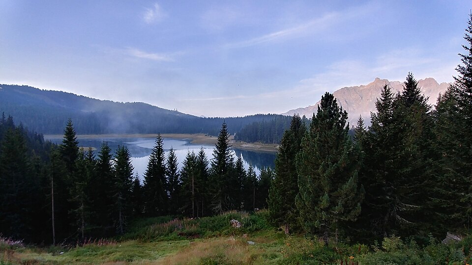 Il Lago Palu visto dalla zona del rifugio.